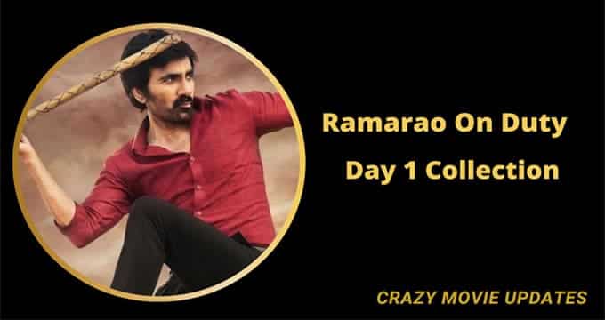 Ramarao on Duty day 1 collection